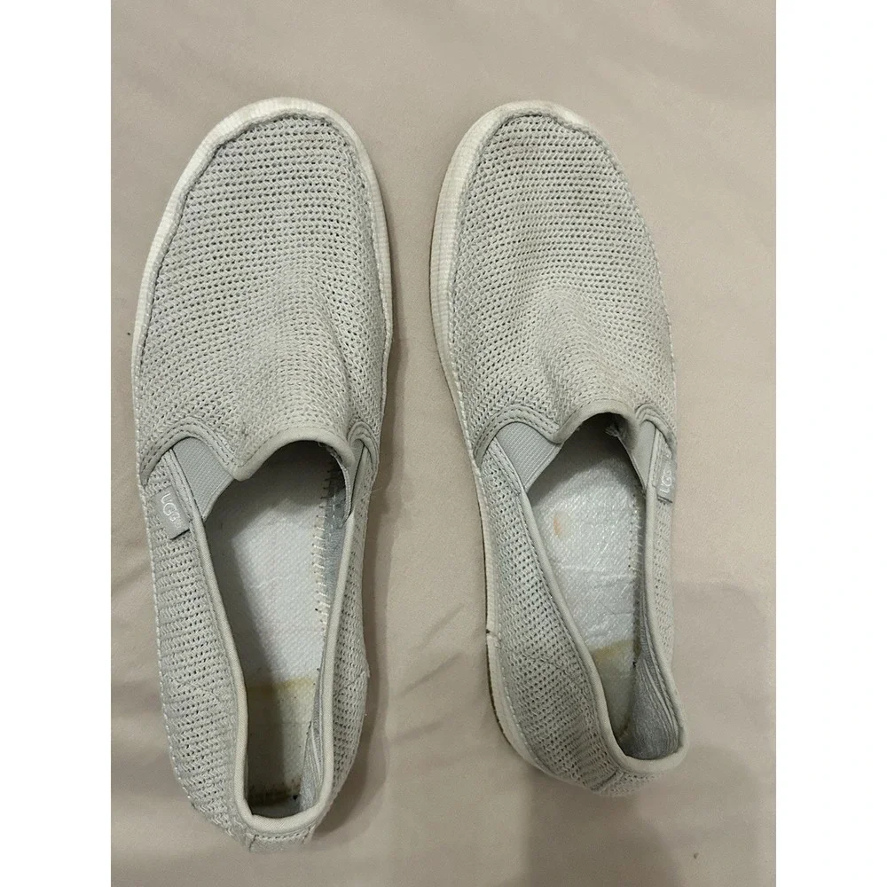 UGG Bren Women's Cotton Mesh Slip-On Sneakers US 9.5‎ Natural Athleisure Casual
